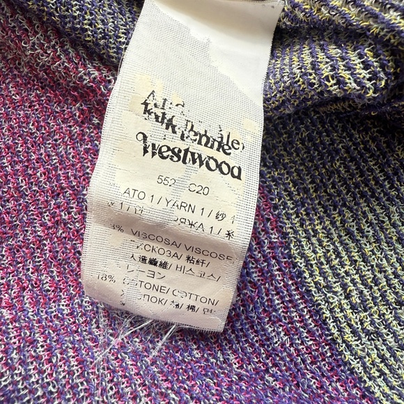 Vivienne Westwood 2017 Crazy Assymetrical Multi Colored Cardigan - Picture 9 of 10